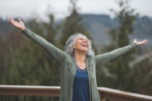 Senior vibrant ethnic woman