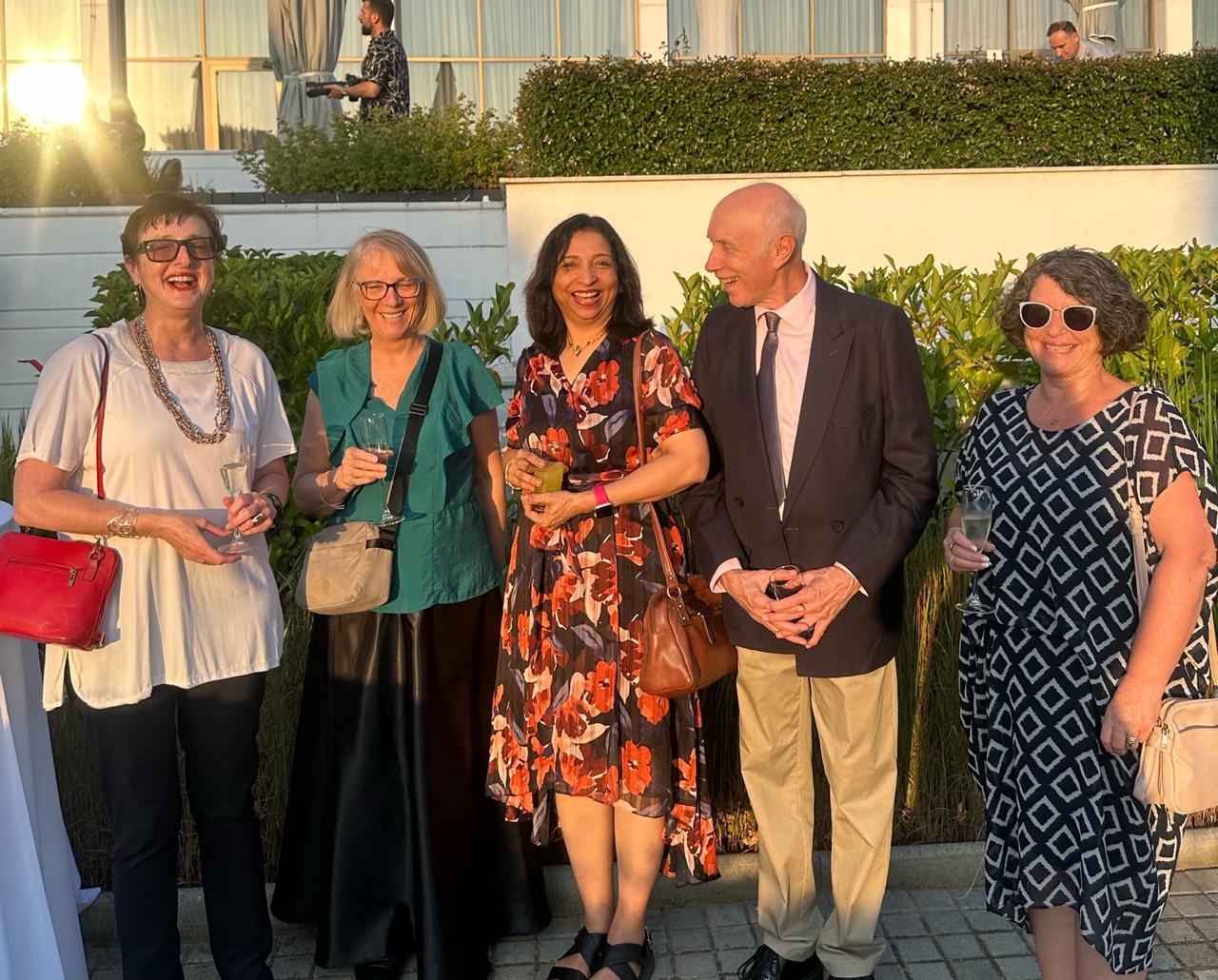 Virginia Turner (Australian Homoeopathic Association), Linlee Jordan (AP Director), Dr Sujata Naik (Clinic Director), Michael Cowdroy (AP Member), Sandra Venables (Australian Register of Homoeopaths)
