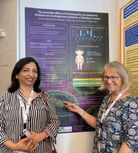 Dr Sujata Naik and Linlee Jordan Presenting the Molluscum Contagiosum Poster at HRI Greece 2025